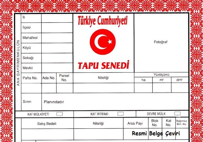 resmi belge çeviri