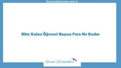 Büte Kalan Öğrenci Başına Para Ne Kadar