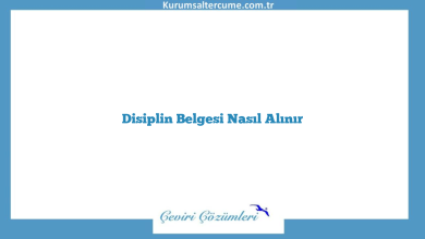 Disiplin Belgesi Nasıl Alınır