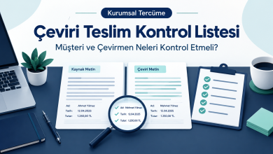 çeviri teslim kontrol listesi