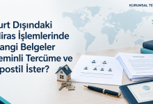 Miras belgeleri tercümesi ve apostil konulu kapakta temsili belge dosyası, tercüme sayfaları ve ev anahtarı